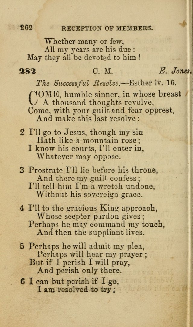Pocket Hymns: original and selected. designed for the use of the regular Baptist church, and all who love our Lord Jesus Christ page 264