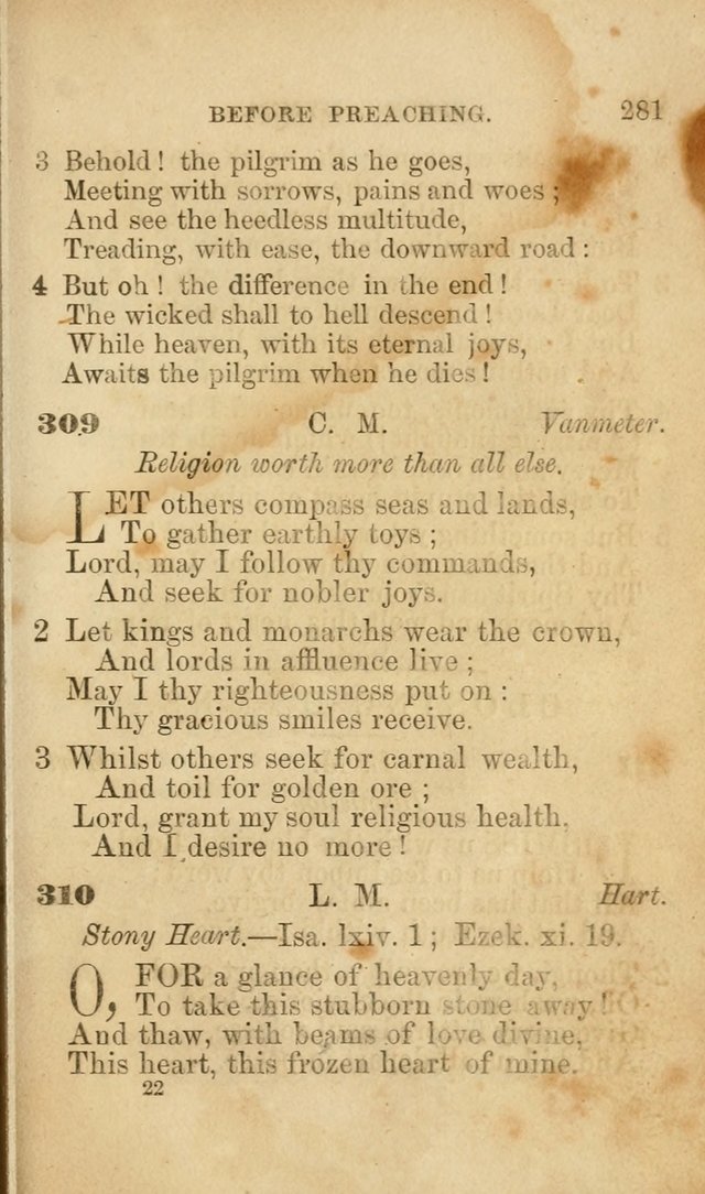 Pocket Hymns: original and selected. designed for the use of the regular Baptist church, and all who love our Lord Jesus Christ page 283