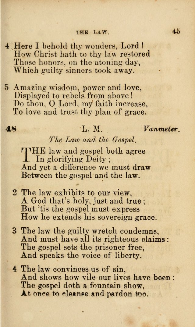 Pocket Hymns: original and selected. designed for the use of the regular Baptist church, and all who love our Lord Jesus Christ page 45