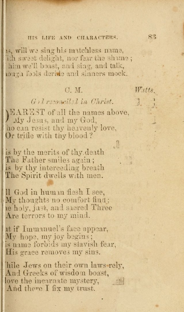 Pocket Hymns: original and selected. designed for the use of the regular Baptist church, and all who love our Lord Jesus Christ page 83