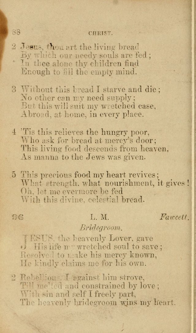 Pocket Hymns: original and selected. designed for the use of the regular Baptist church, and all who love our Lord Jesus Christ page 88