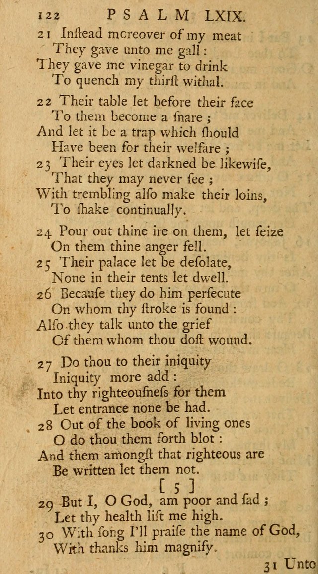 The Psalms, Hymns, and Spiritual Songs of the Old and New-Testament: faithfully translated into English metre: for the use, edification, and comfort of the saints...especially in New-England (25th ed) page 126