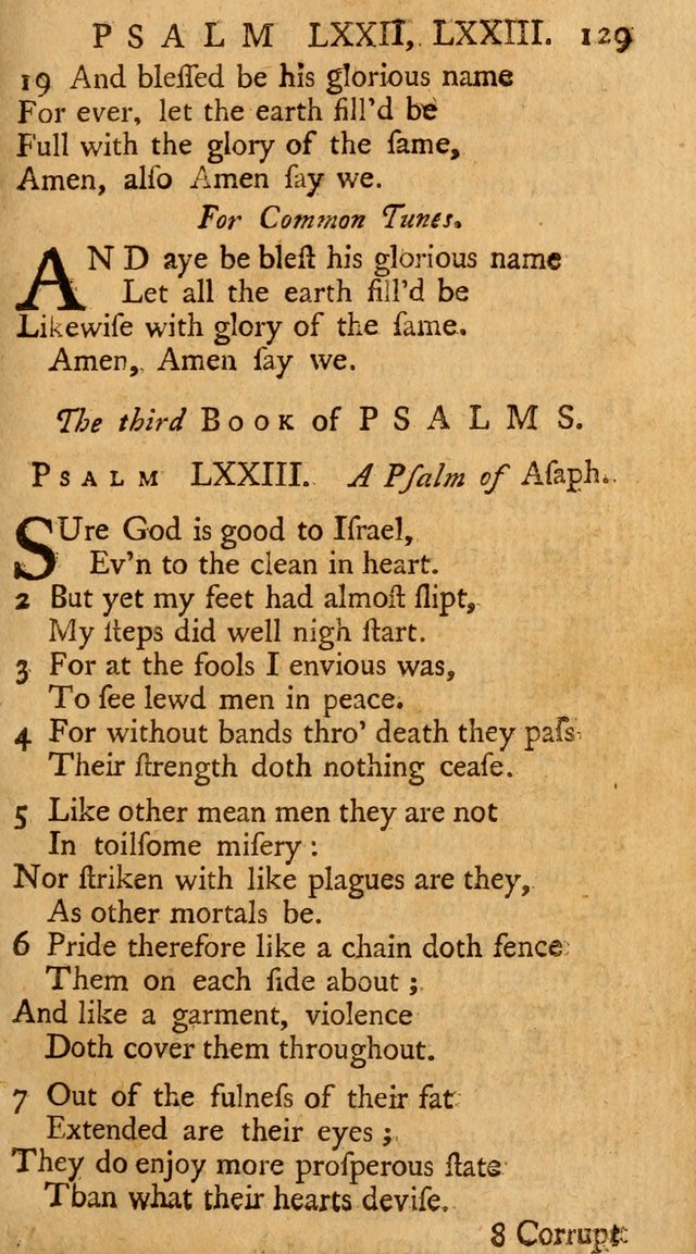 The Psalms, Hymns, and Spiritual Songs of the Old and New-Testament: faithfully translated into English metre: for the use, edification, and comfort of the saints...especially in New-England (25th ed) page 133
