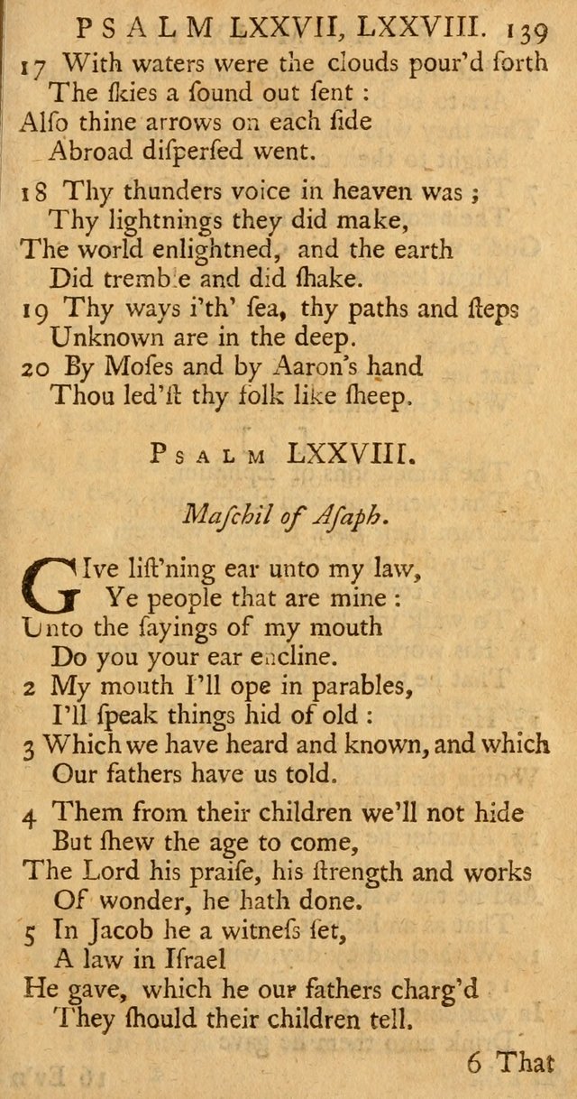 The Psalms, Hymns, and Spiritual Songs of the Old and New-Testament: faithfully translated into English metre: for the use, edification, and comfort of the saints...especially in New-England (25th ed) page 143