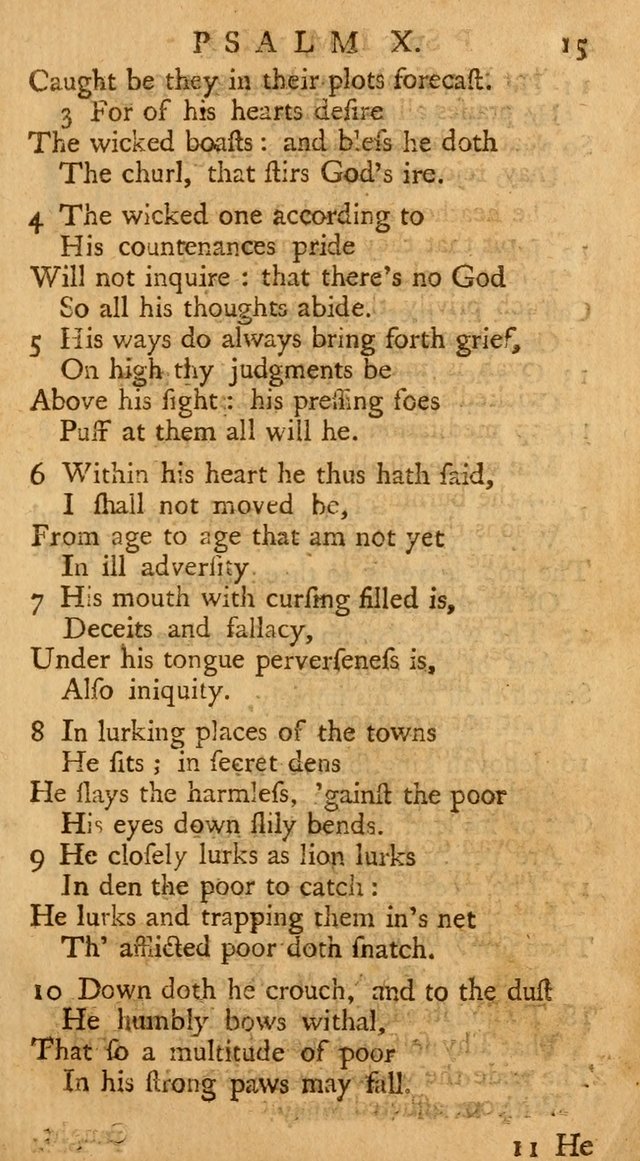 The Psalms, Hymns, and Spiritual Songs of the Old and New-Testament: faithfully translated into English metre: for the use, edification, and comfort of the saints...especially in New-England (25th ed) page 15