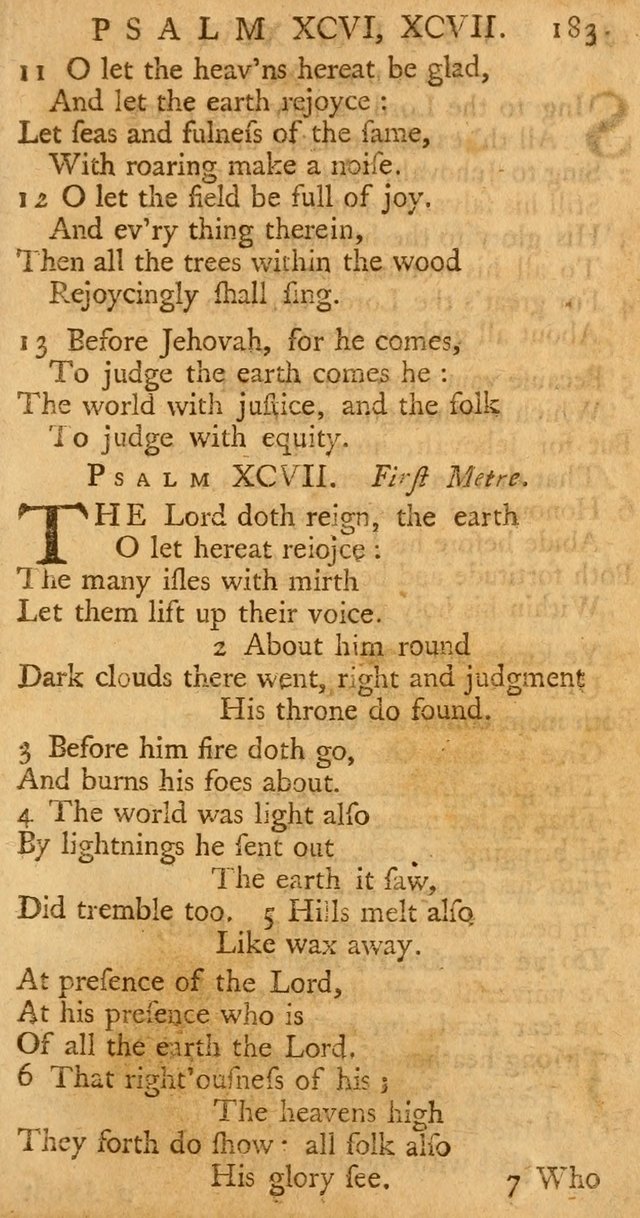 The Psalms, Hymns, and Spiritual Songs of the Old and New-Testament: faithfully translated into English metre: for the use, edification, and comfort of the saints...especially in New-England (25th ed) page 191