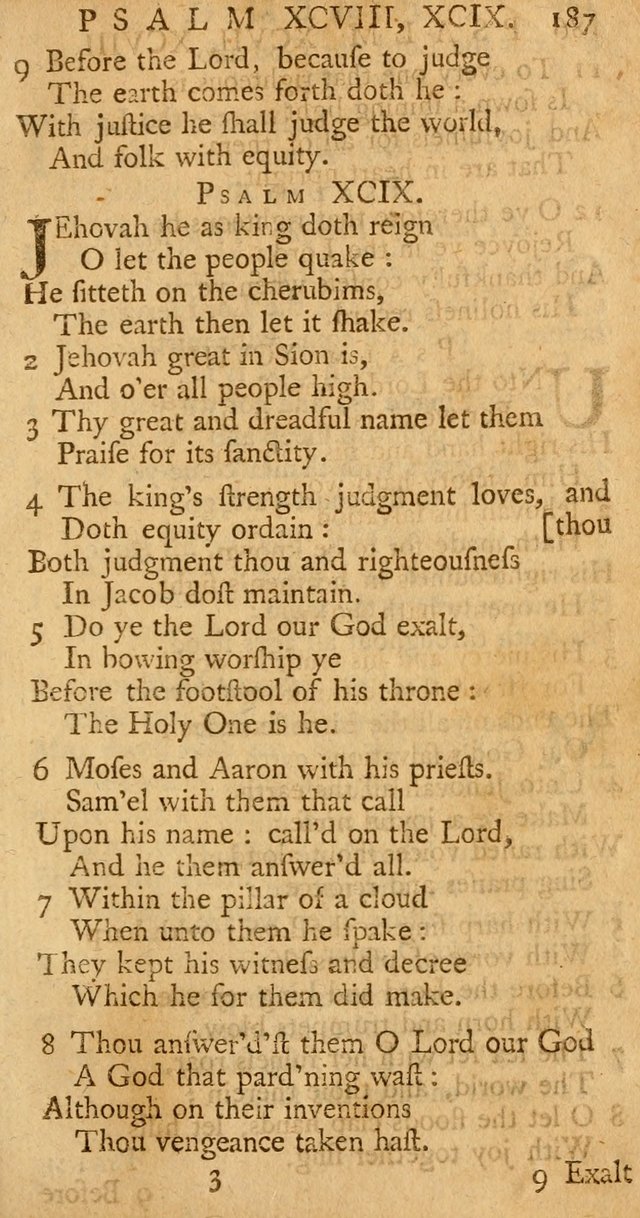 The Psalms, Hymns, and Spiritual Songs of the Old and New-Testament: faithfully translated into English metre: for the use, edification, and comfort of the saints...especially in New-England (25th ed) page 195