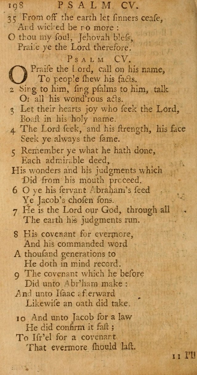 The Psalms, Hymns, and Spiritual Songs of the Old and New-Testament: faithfully translated into English metre: for the use, edification, and comfort of the saints...especially in New-England (25th ed) page 206