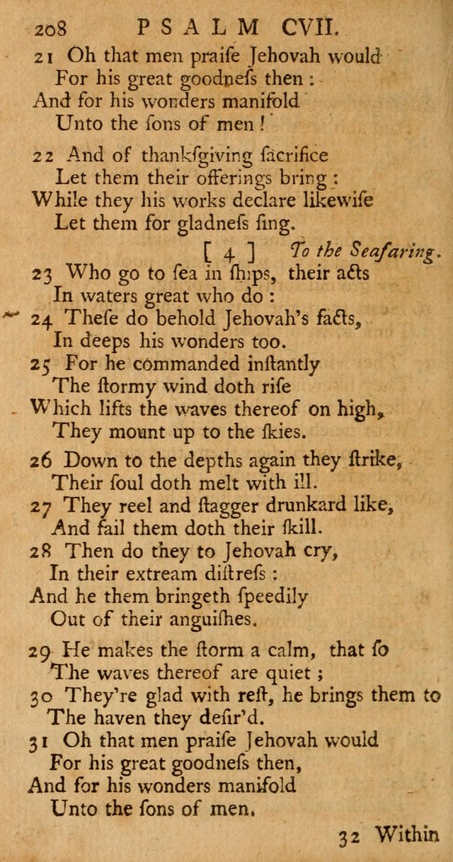 The Psalms, Hymns, and Spiritual Songs of the Old and New-Testament: faithfully translated into English metre: for the use, edification, and comfort of the saints...especially in New-England (25th ed) page 216