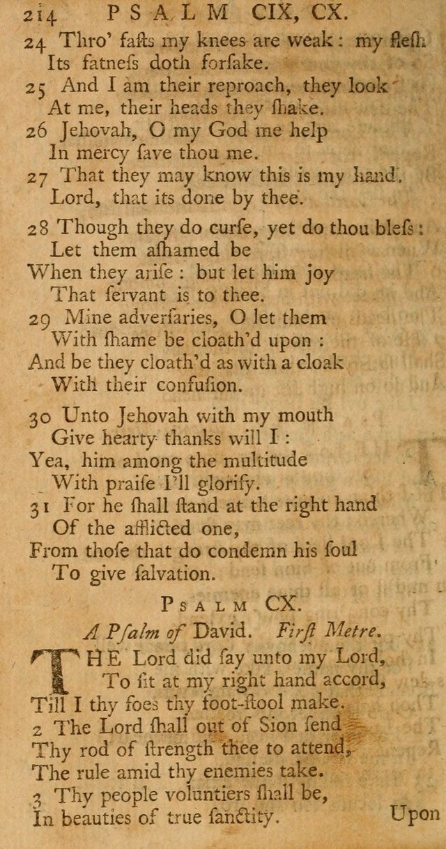 The Psalms, Hymns, and Spiritual Songs of the Old and New-Testament: faithfully translated into English metre: for the use, edification, and comfort of the saints...especially in New-England (25th ed) page 222