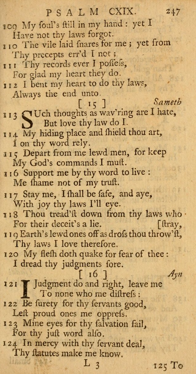 The Psalms, Hymns, and Spiritual Songs of the Old and New-Testament: faithfully translated into English metre: for the use, edification, and comfort of the saints...especially in New-England (25th ed) page 255