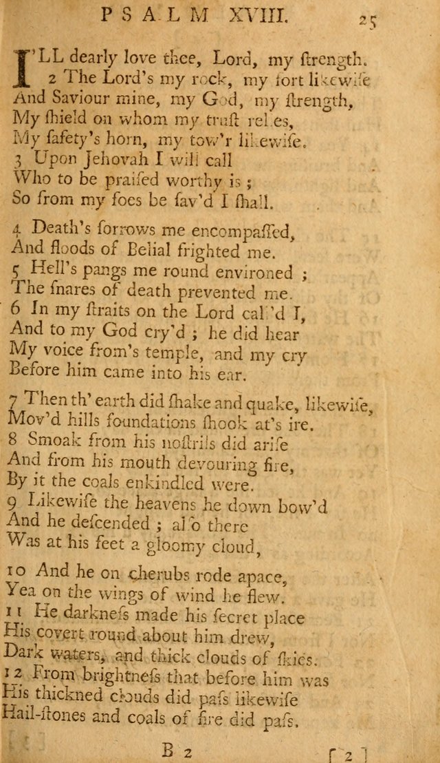 The Psalms, Hymns, and Spiritual Songs of the Old and New-Testament: faithfully translated into English metre: for the use, edification, and comfort of the saints...especially in New-England (25th ed) page 27
