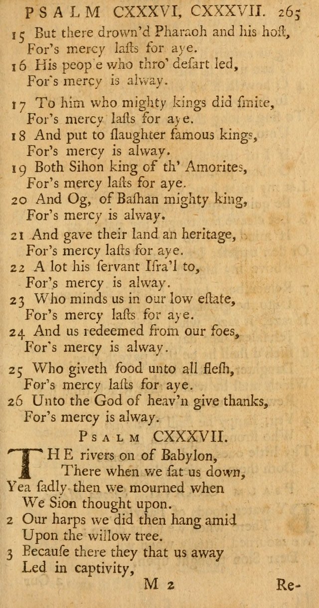 The Psalms, Hymns, and Spiritual Songs of the Old and New-Testament: faithfully translated into English metre: for the use, edification, and comfort of the saints...especially in New-England (25th ed) page 273