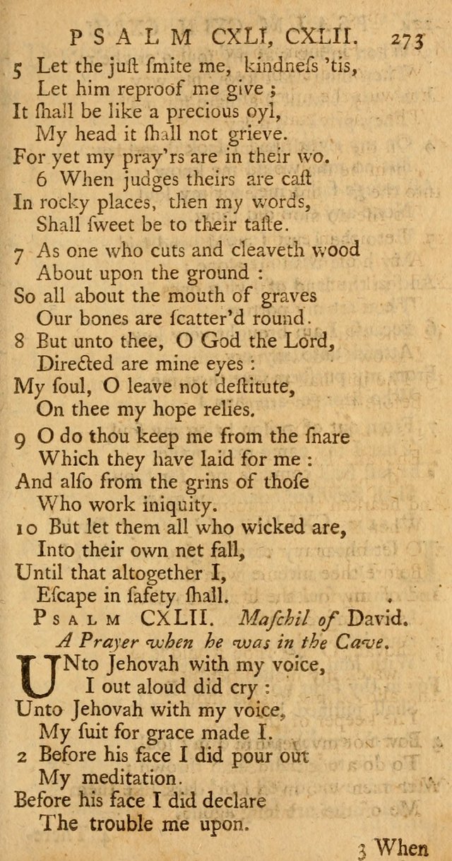 The Psalms, Hymns, and Spiritual Songs of the Old and New-Testament: faithfully translated into English metre: for the use, edification, and comfort of the saints...especially in New-England (25th ed) page 281