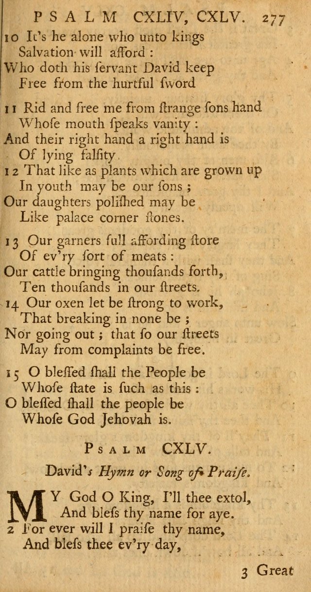 The Psalms, Hymns, and Spiritual Songs of the Old and New-Testament: faithfully translated into English metre: for the use, edification, and comfort of the saints...especially in New-England (25th ed) page 285