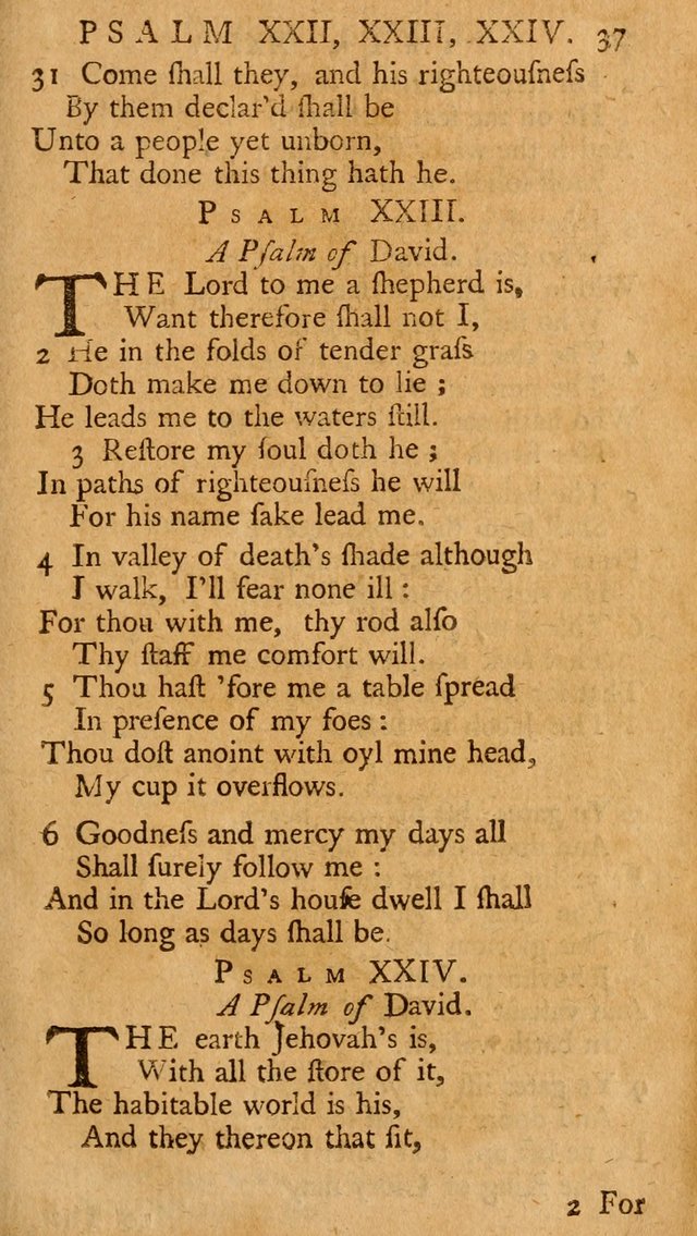 The Psalms, Hymns, and Spiritual Songs of the Old and New-Testament: faithfully translated into English metre: for the use, edification, and comfort of the saints...especially in New-England (25th ed) page 39