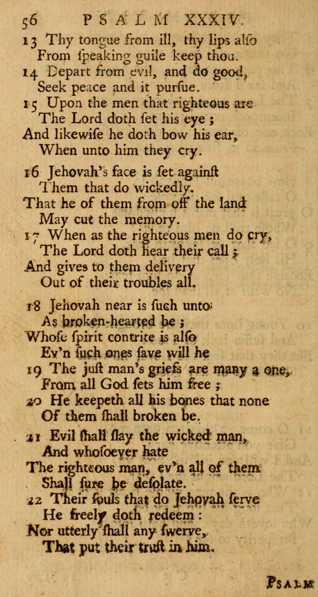 The Psalms, Hymns, and Spiritual Songs of the Old and New-Testament: faithfully translated into English metre: for the use, edification, and comfort of the saints...especially in New-England (25th ed) page 60