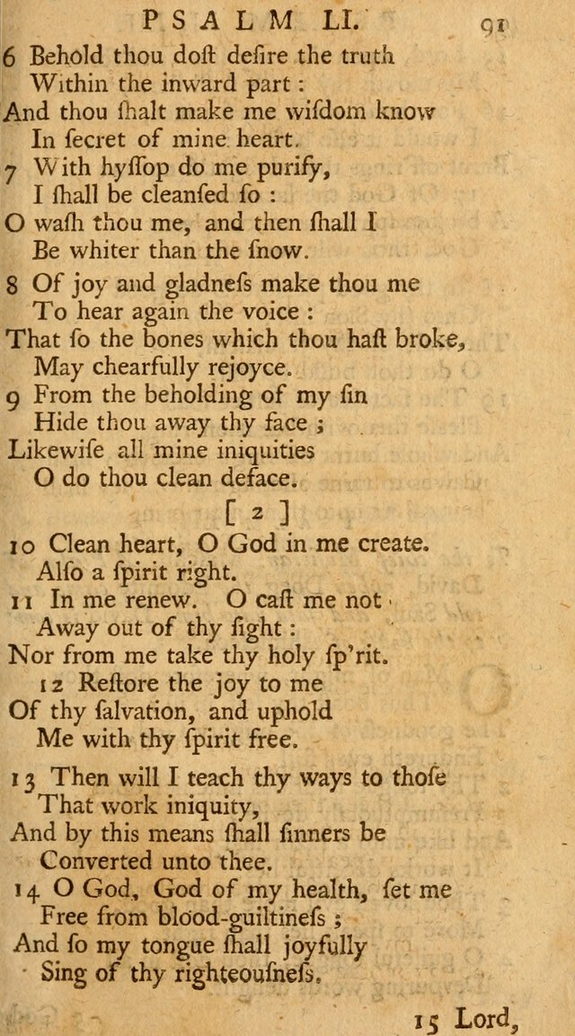 The Psalms, Hymns, and Spiritual Songs of the Old and New-Testament: faithfully translated into English metre: for the use, edification, and comfort of the saints...especially in New-England (25th ed) page 95