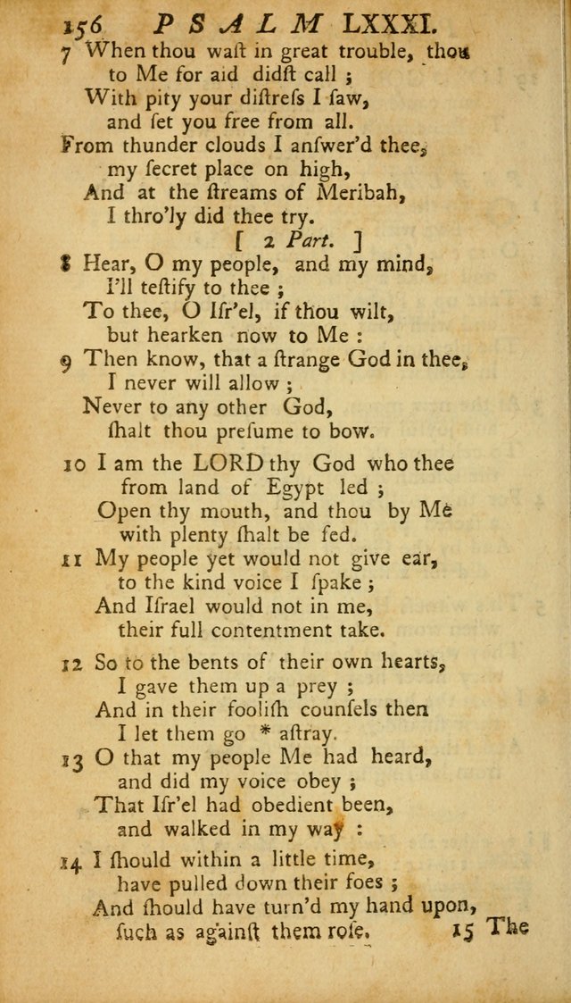 The Psalms, Hymns and Spiritual Songs of the Old and New Testament, faithully translated into English metre: being the New England Psalm Book (Rev. and Improved) page 156