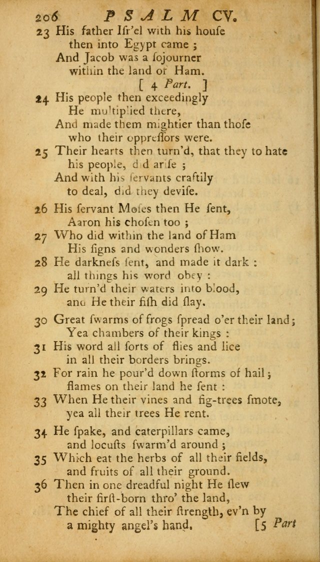 The Psalms, Hymns and Spiritual Songs of the Old and New Testament, faithully translated into English metre: being the New England Psalm Book (Rev. and Improved) page 206
