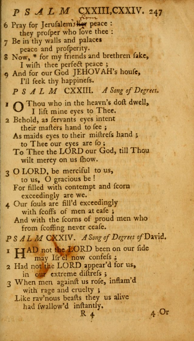 The Psalms, Hymns and Spiritual Songs of the Old and New Testament, faithully translated into English metre: being the New England Psalm Book (Rev. and Improved) page 247