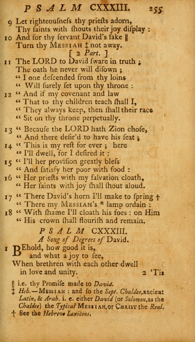 The Psalms, Hymns and Spiritual Songs of the Old and New Testament, faithully translated into English metre: being the New England Psalm Book (Rev. and Improved) page 255