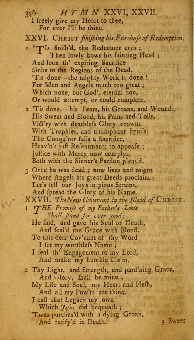 The Psalms, Hymns and Spiritual Songs of the Old and New Testament, faithully translated into English metre: being the New England Psalm Book (Rev. and Improved) page 346
