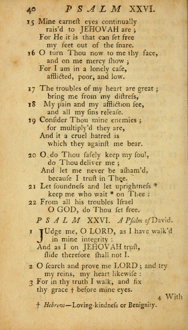 The Psalms, Hymns and Spiritual Songs of the Old and New Testament, faithully translated into English metre: being the New England Psalm Book (Rev. and Improved) page 40