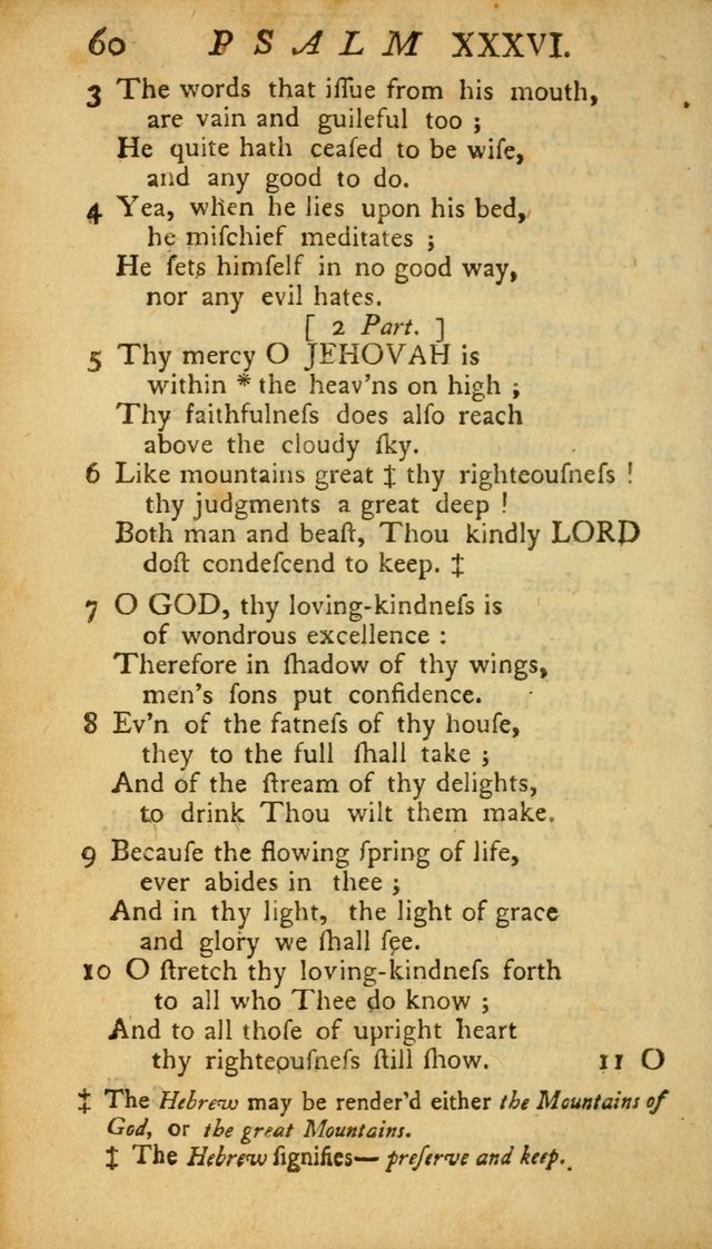 The Psalms, Hymns and Spiritual Songs of the Old and New Testament, faithully translated into English metre: being the New England Psalm Book (Rev. and Improved) page 60