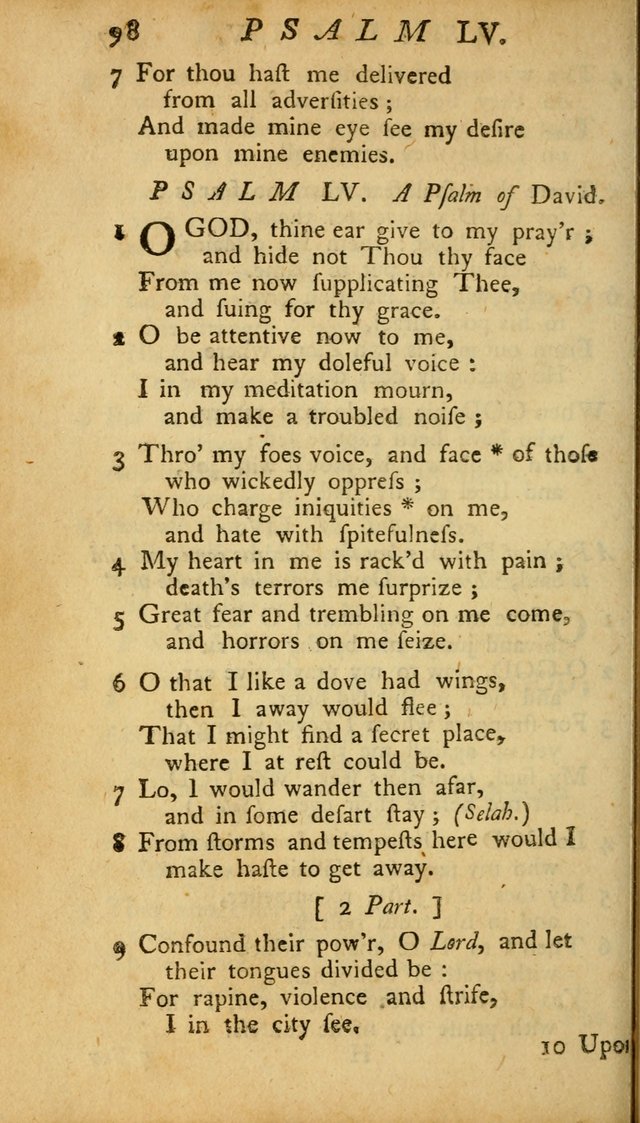 The Psalms, Hymns and Spiritual Songs of the Old and New Testament, faithully translated into English metre: being the New England Psalm Book (Rev. and Improved) page 98