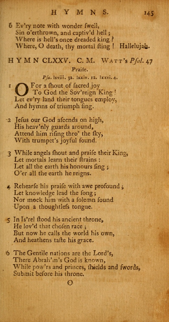 Psalms, Hymns and Spiritual Songs: selected and original, designed for the use of the Church Universal in public and private devotion page 145