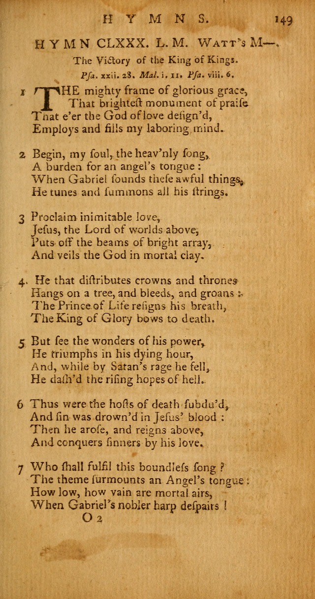Psalms, Hymns and Spiritual Songs: selected and original, designed for the use of the Church Universal in public and private devotion page 149