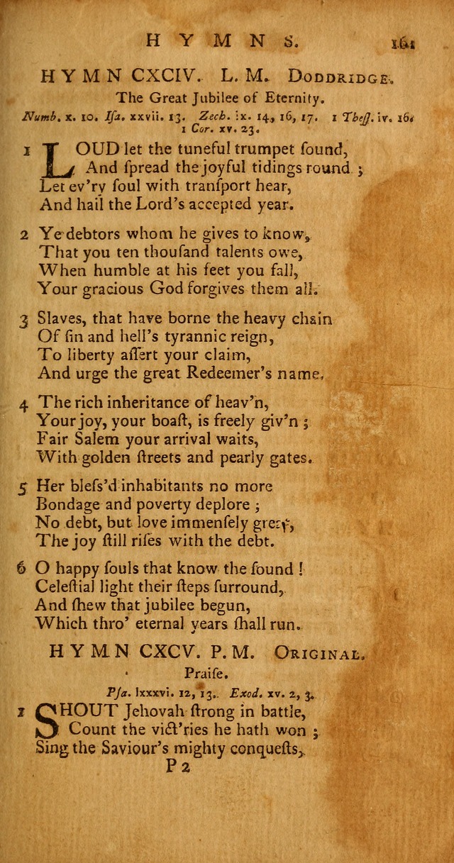 Psalms, Hymns and Spiritual Songs: selected and original, designed for the use of the Church Universal in public and private devotion page 161
