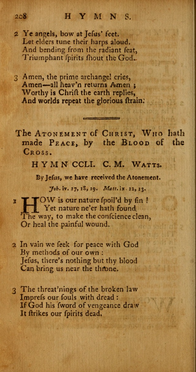 Psalms, Hymns and Spiritual Songs: selected and original, designed for the use of the Church Universal in public and private devotion page 208