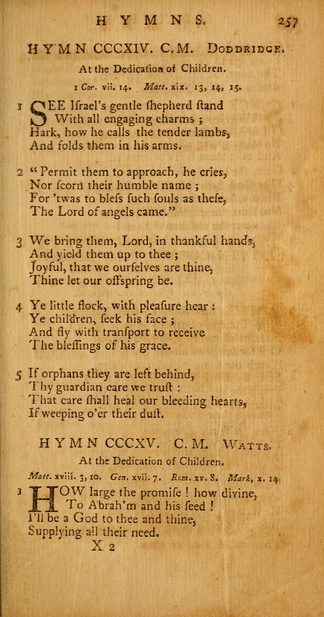 Psalms, Hymns and Spiritual Songs: selected and original, designed for the use of the Church Universal in public and private devotion page 257