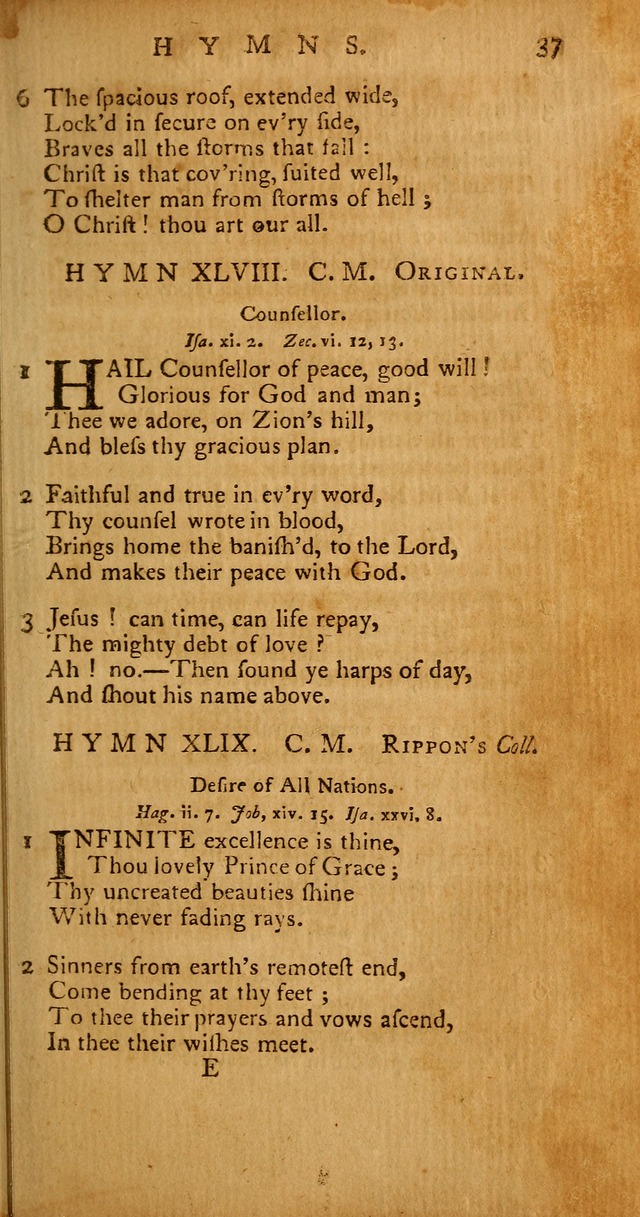 Psalms, Hymns and Spiritual Songs: selected and original, designed for the use of the Church Universal in public and private devotion page 37