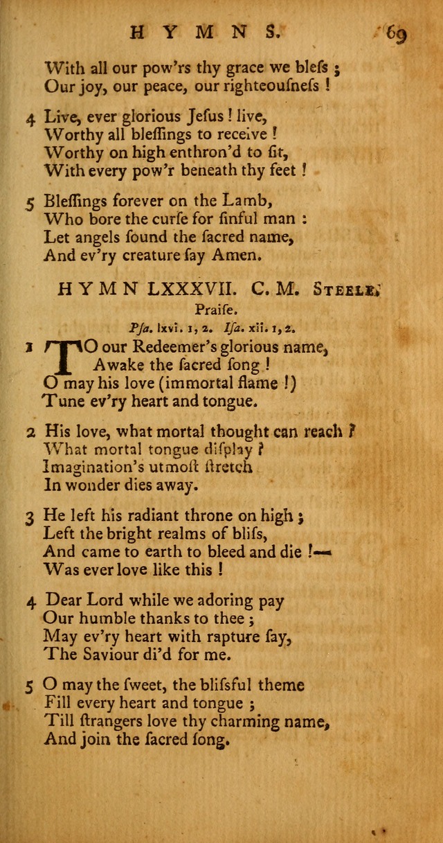 Psalms, Hymns and Spiritual Songs: selected and original, designed for the use of the Church Universal in public and private devotion page 69