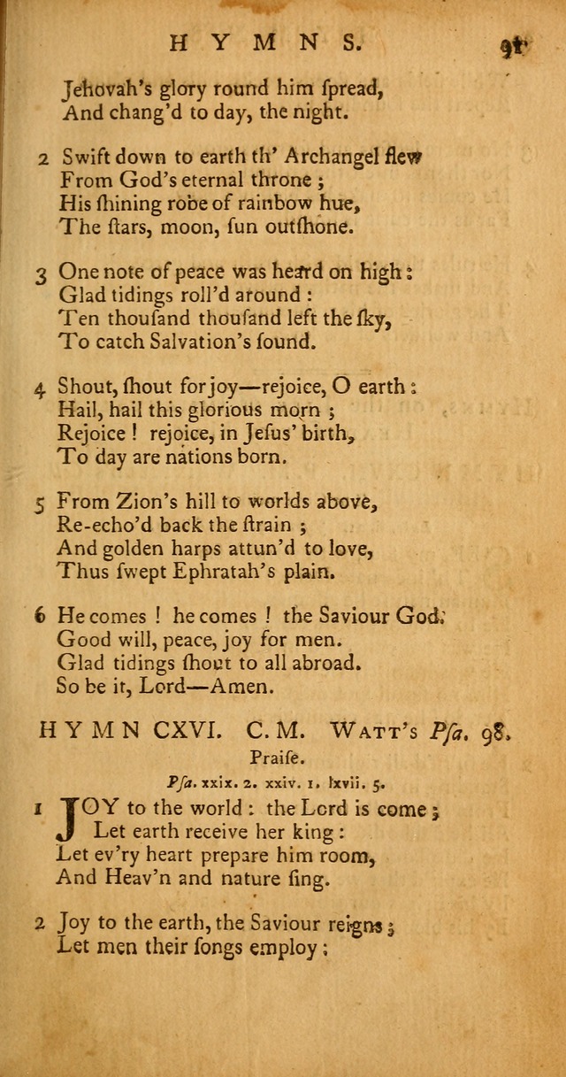 Psalms, Hymns and Spiritual Songs: selected and original, designed for the use of the Church Universal in public and private devotion page 91