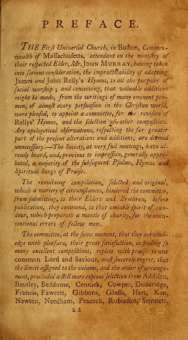 Psalms, Hymns and Spiritual Songs: selected and original, designed for the use of the Church Universal in public and private devotion page ix