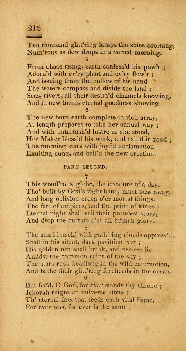 Psalms, Hymns and Spiritual Songs: selected and designed for the use of  the church universal, in public and private devotion; with an appendix, containing the original hymns omitted in the last ed. page 218