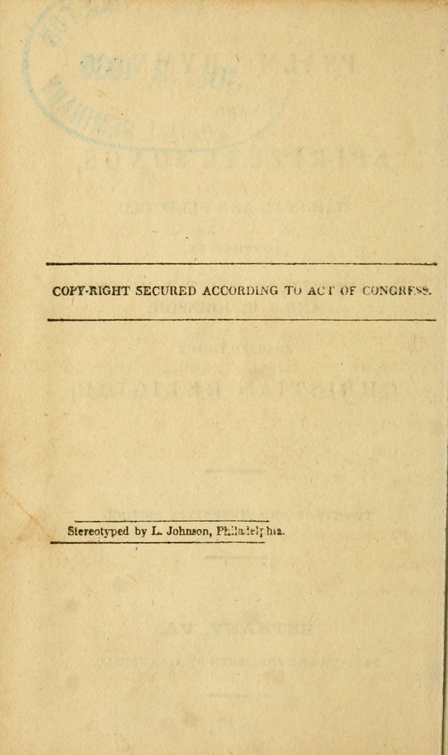 Psalms, Hymns, and Spiritual Songs: original and selected (5th ed.) page 2