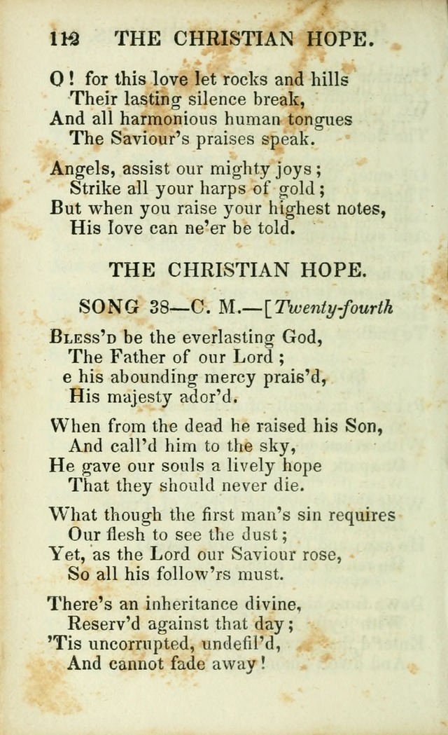 Psalms, Hymns and Spiritual Songs, Original and Selected. (14th stereotype ed.) page 112