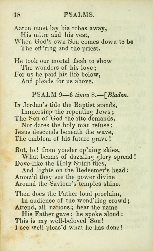 Psalms, Hymns and Spiritual Songs, Original and Selected. (14th stereotype ed.) page 18