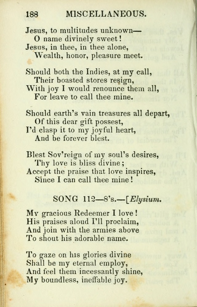 Psalms, Hymns and Spiritual Songs, Original and Selected. (14th stereotype ed.) page 188