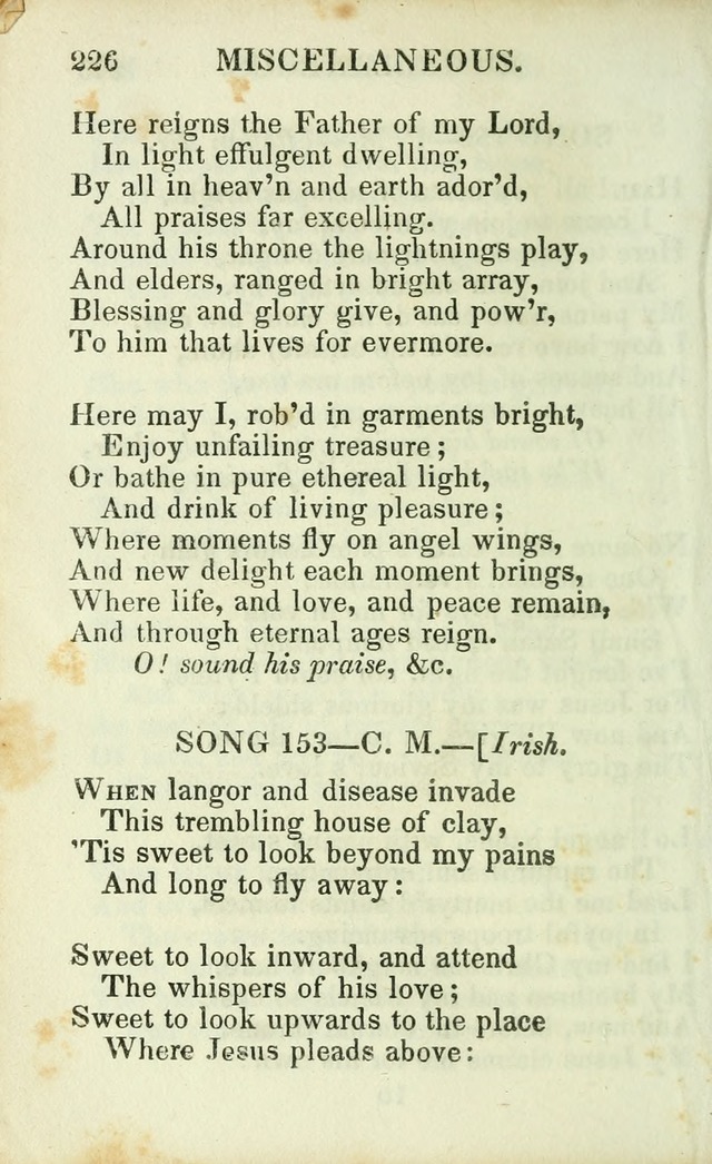 Psalms, Hymns and Spiritual Songs, Original and Selected. (14th stereotype ed.) page 226