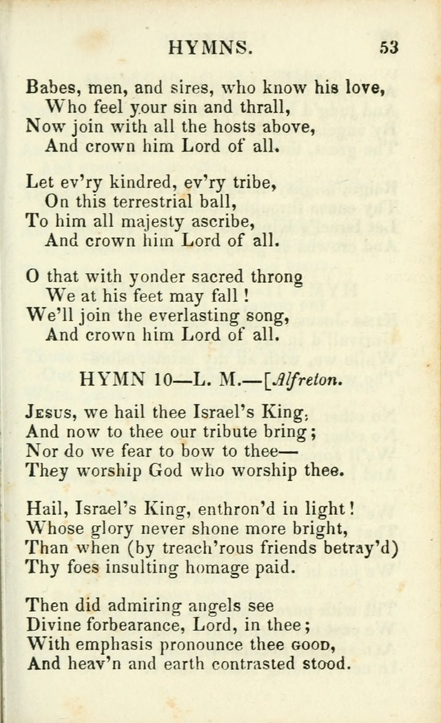 Psalms, Hymns and Spiritual Songs, Original and Selected. (14th stereotype ed.) page 53