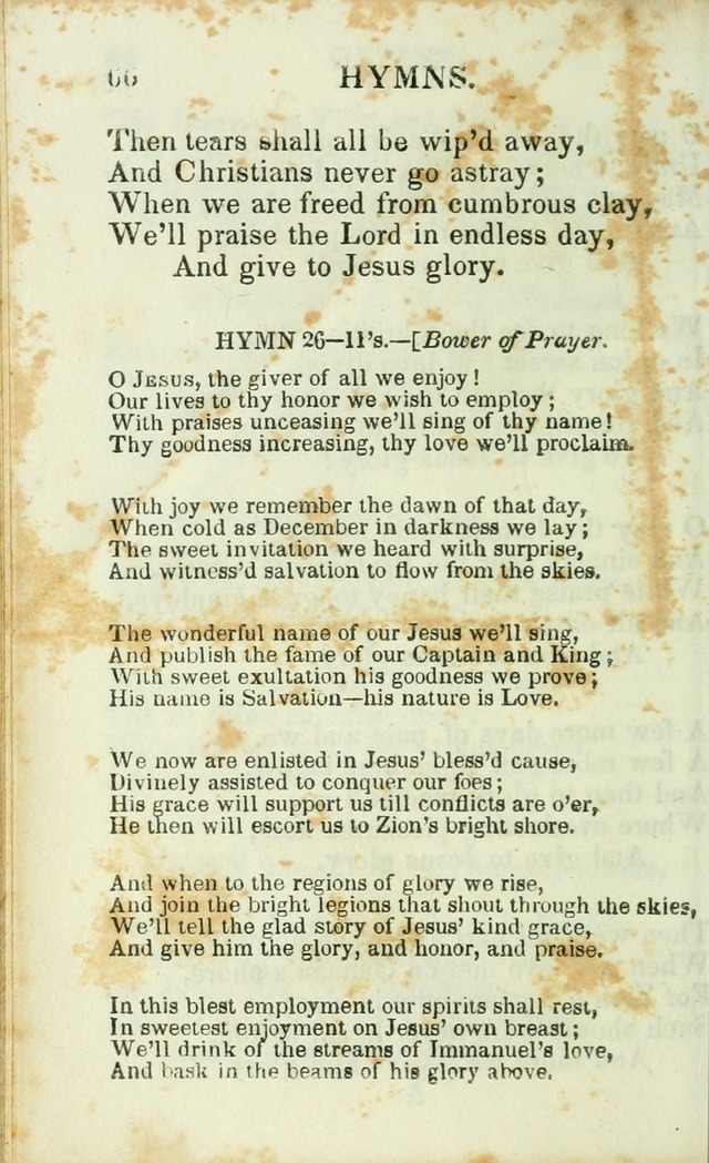 Psalms, Hymns and Spiritual Songs, Original and Selected. (14th stereotype ed.) page 66