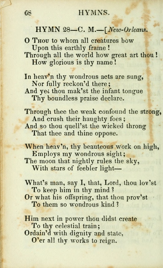 Psalms, Hymns and Spiritual Songs, Original and Selected. (14th stereotype ed.) page 68