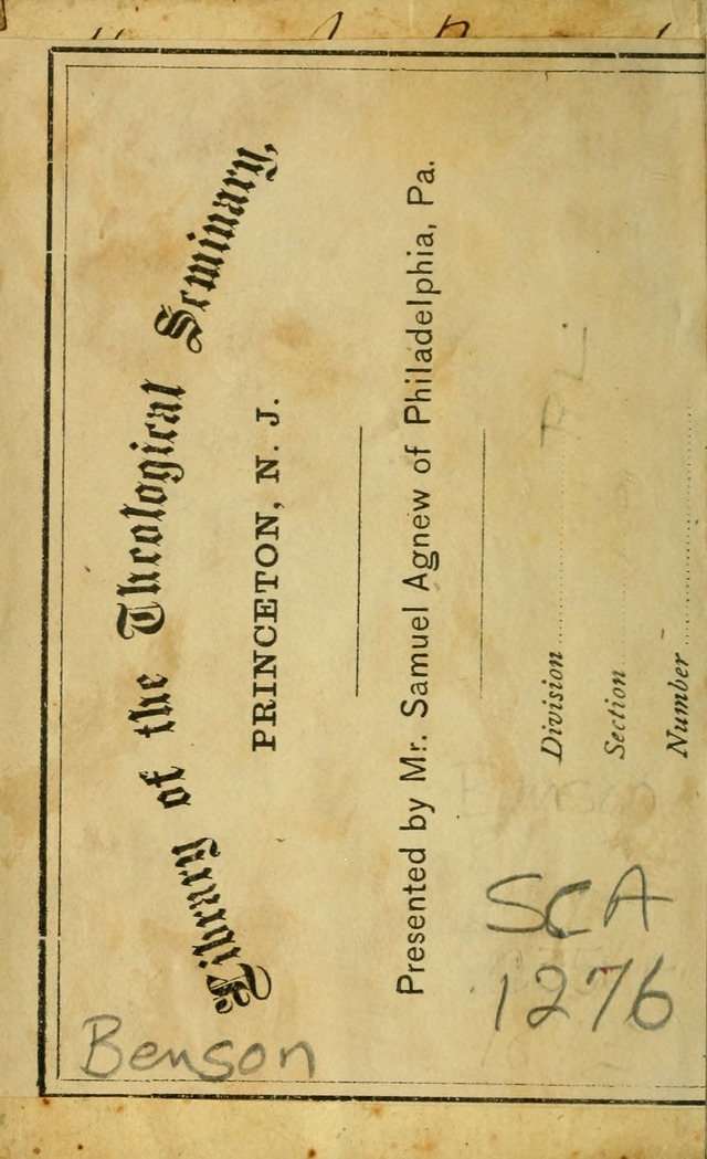 Psalms, Hymns and Spiritual Songs, Original and Selected. (14th stereotype ed.) page ii