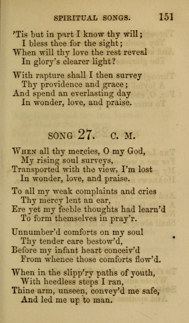 Psalms, Hymns and Spiritual Songs, Original and Selected. (7th ed.) page 151